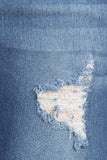 Women's Stretch Pull-On Skinny Ripped Distressed Denim Jeggings Regular-Plus Size